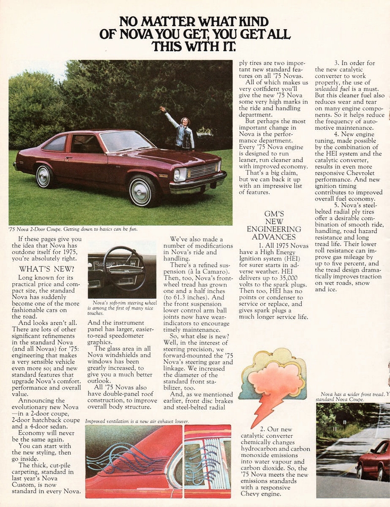 1975 Chevrolet Nova Canadian Brochure Page 2